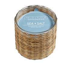 Sea Salt 2 Wick Handwoven Candle 12oz. Ctn. 6