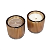 Myrrh Wood 1 Wick Colored Glass Candle 8oz Ctn.6