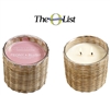 Peony Blush 2 Wick Handwoven Candle 12oz. Ctn. 6