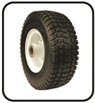 #13A- Flat Free  Solid Foam Wheel Assy 9x350-4 2-1/4" Offset Hub Fits 2-Wheel Velke