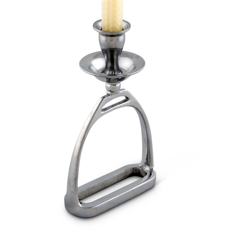 Arthur Court Equestrian Stirrup Candlestick