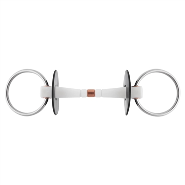 Nathe Herm Sprenger Loose Ring snaffle 20 mm with flexible Mullen Mouth. copper middle link
