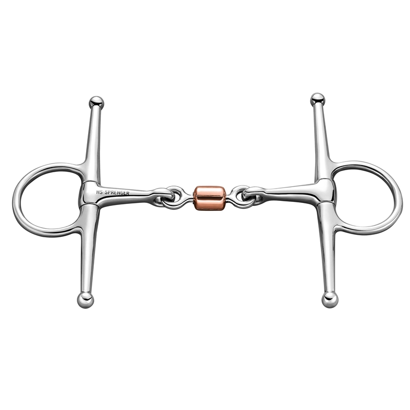 Herm Sprenger Full Cheek 14 mm with coated copper roll - Stainless steel