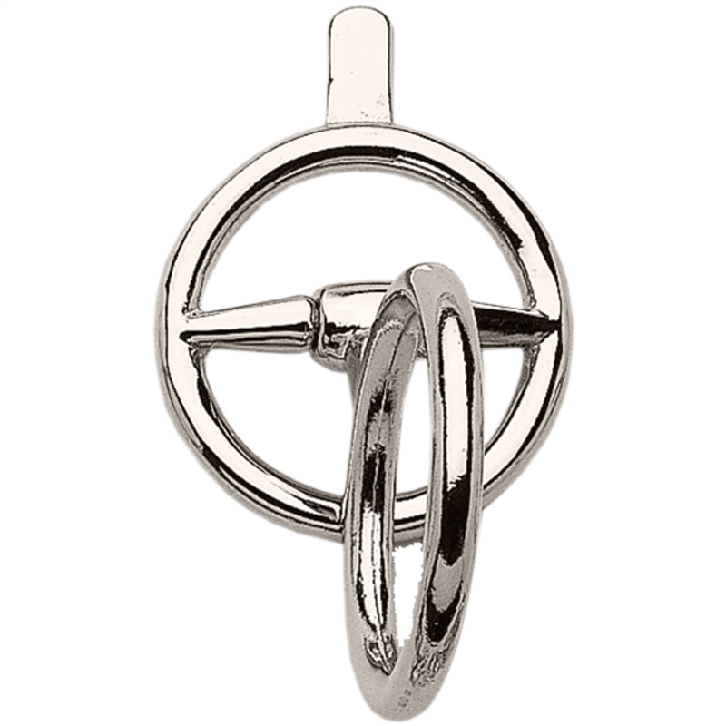Neck strap ring movable, standard - German Silver highly polished, 40 mm clear width