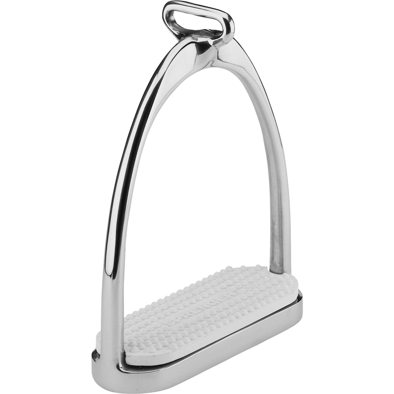 ISI-Stirrups - Stainless steel, size 4.3/4 with white rubber padHerm Sprenger