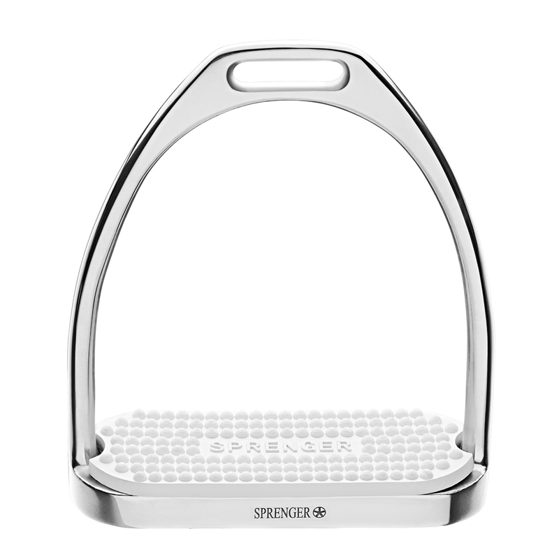 Herm Sprenger FILLIS Stirrups - Stainless steel, with white rubber pad