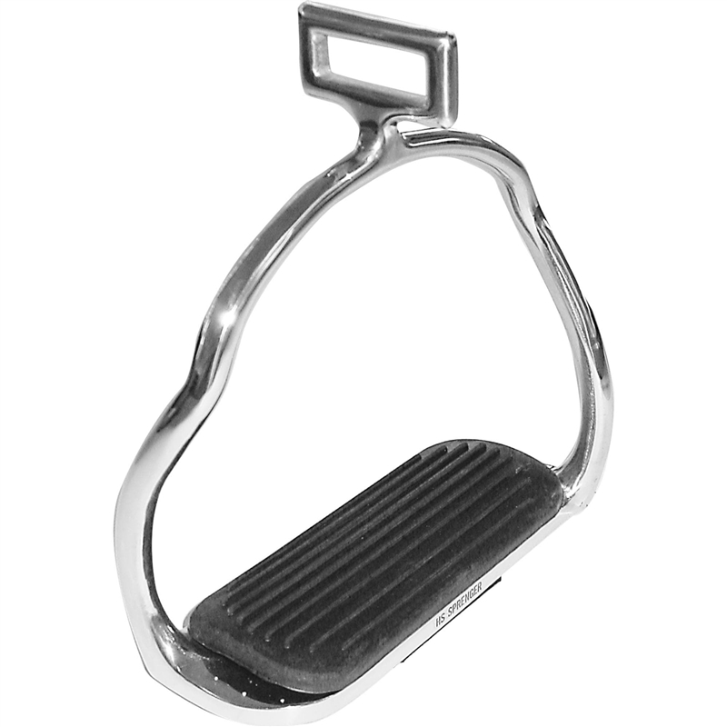 Herm Sprenger Icelandic stirrups - Stainless steel, size 4.3/4 with black rubber pad