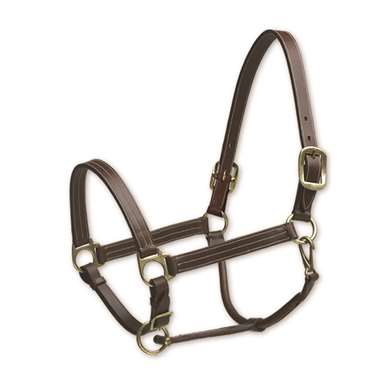 Triple Stitch Leather Halter