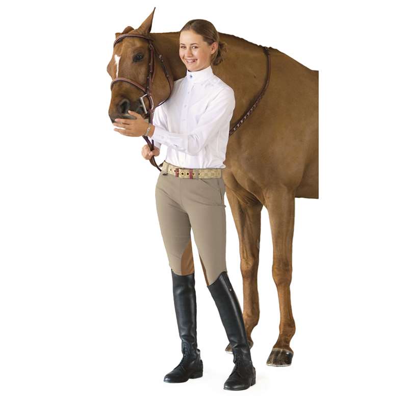 Ovation&reg; EuroWeave&reg;trade; Side-Zip Knee Patch Breech- Child's