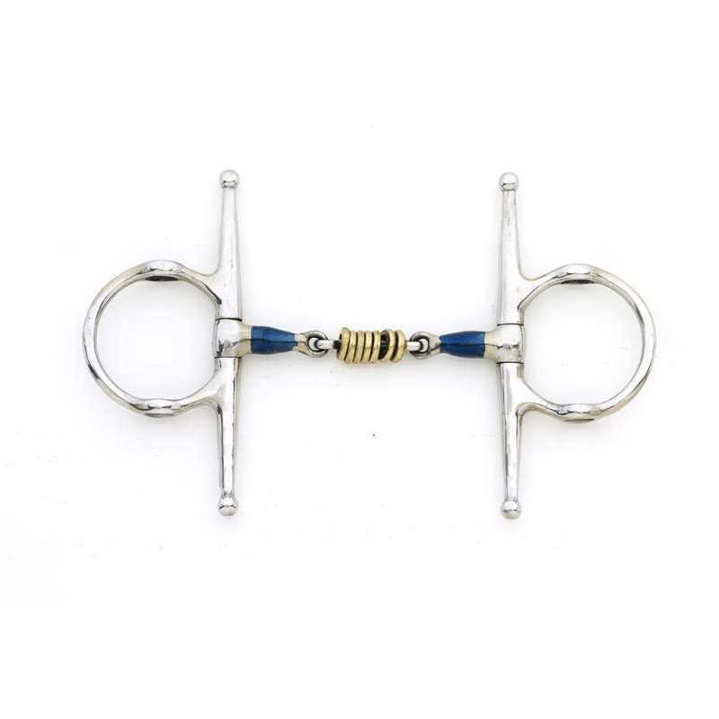 Stainless Steel Full Cheek Double Jointed Mouth with Loose Brass Roller Disks