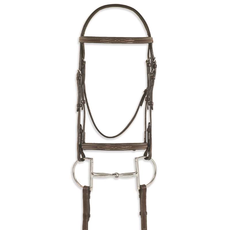 Ovation Classic Comfort Crown Fancy Raised Padded Bridle