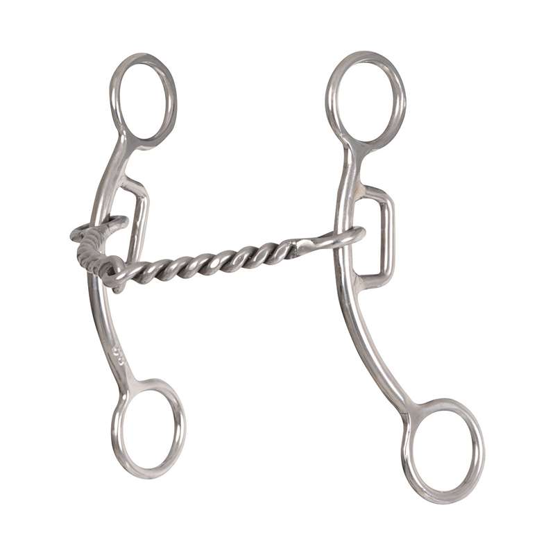 Classic Equine Carol Goostree Delight Shank Gag Barrel Bit with Twisted Wire