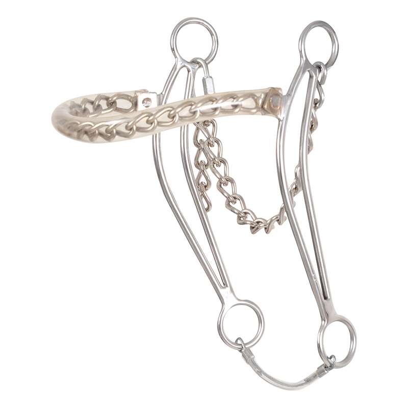 Classic Equine Carol Goostree Hackamore with Covered Chain Nosepiece