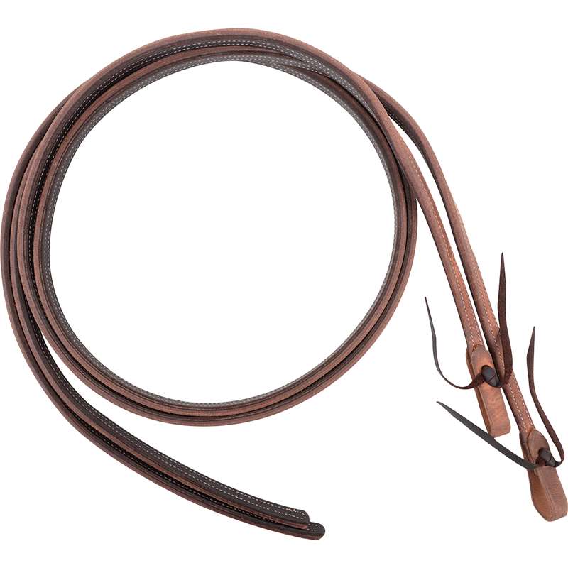 Martin Saddlery Split Reins 5/8-inch Thick Tied Ends with Double Stitched Heavy Harness and Latigo