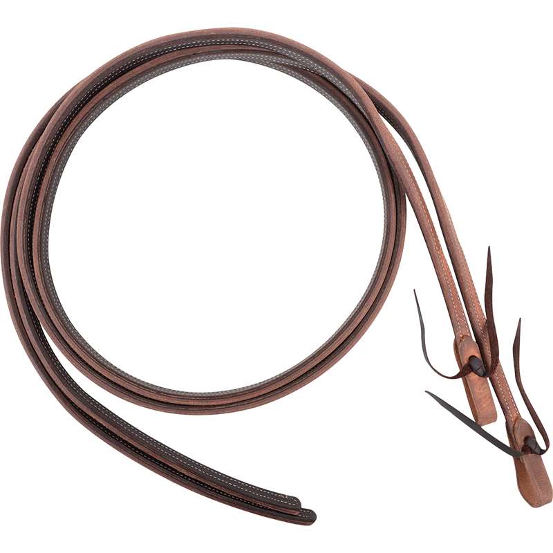 Martin Saddlery Split Reins 5/8-inch Thick Tied Ends with Double Stitched Light Harness and Latigo