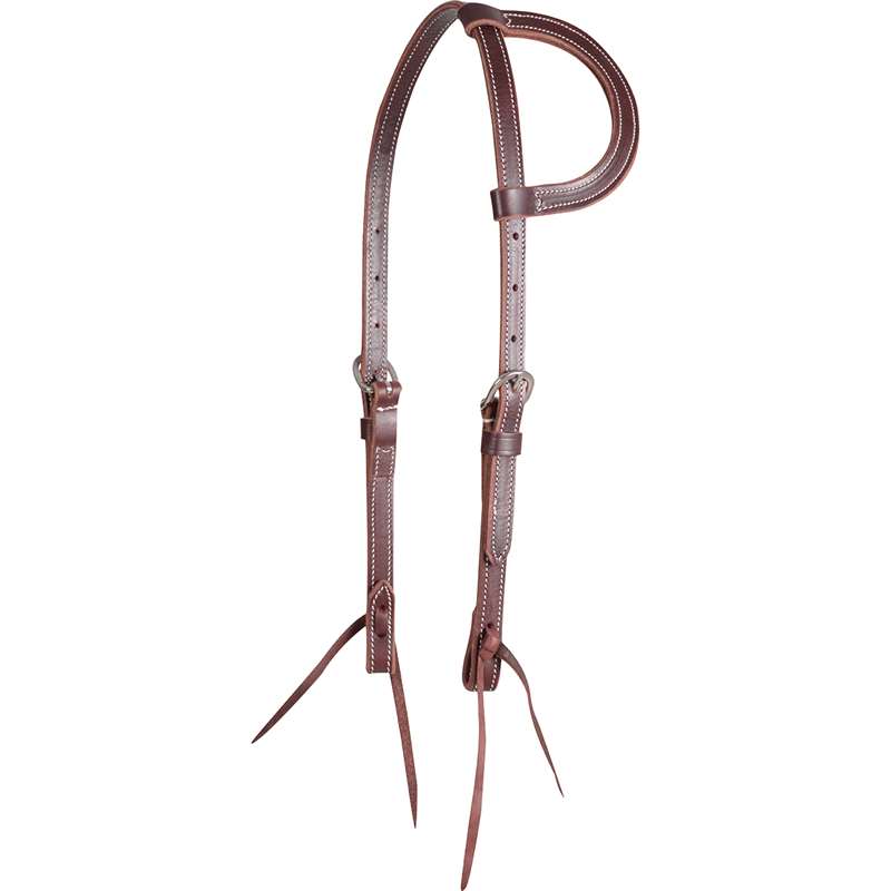 Martin Saddlery Doubled and Stitched Latigo Slip Ear Headstall 3/4-inch Thick