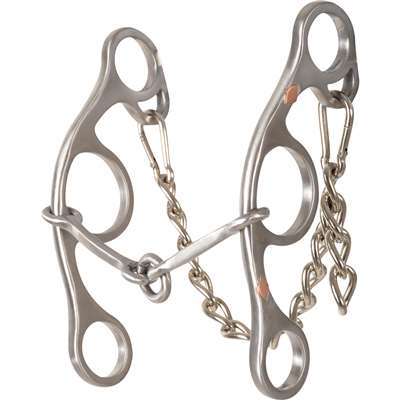 Classic Equine Sherry Cervi Diamond4 Shank Gag Barrel Bit with Square Bar Lifesaver