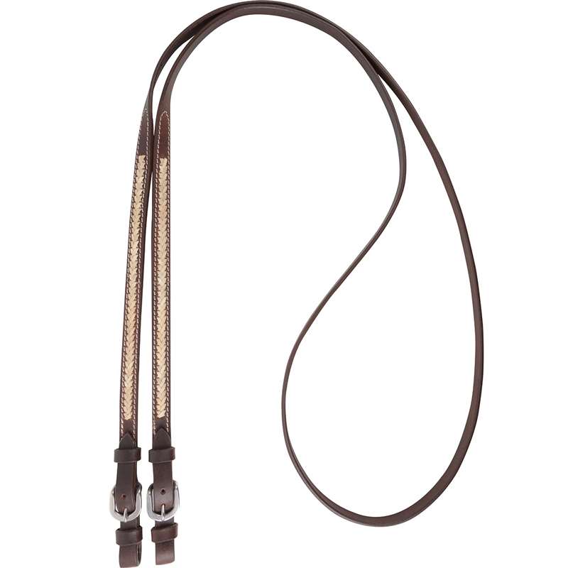 Cashel Rawhide Laced Roping Rein 5/8-inch Thick Buckle Ends