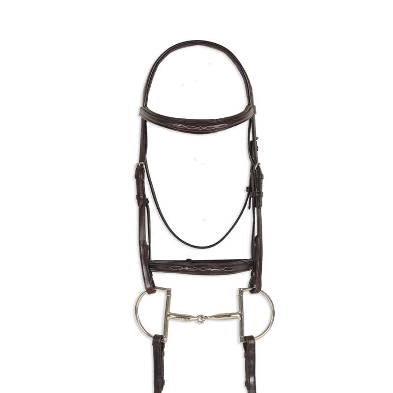 Ovation Breed Fancy Stitched Raised Padded Bridle- Draft Cross