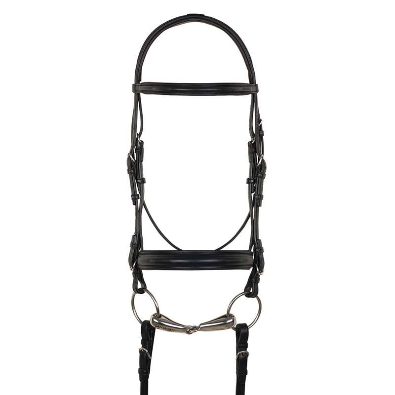 Dressage Bridle Padded 1 1.5" - Plain Leather Reins