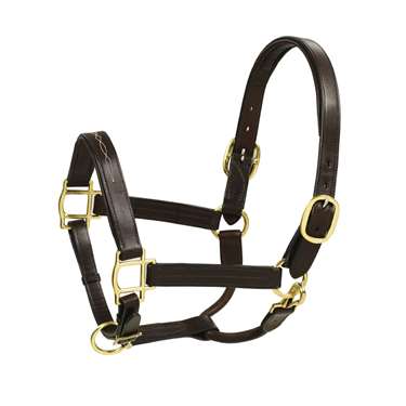 HK Leather Americana Fancy Stitched Self-Padded Leather Halter