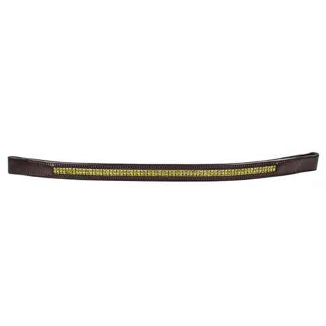 Dbl Row Crystal Browband Lime