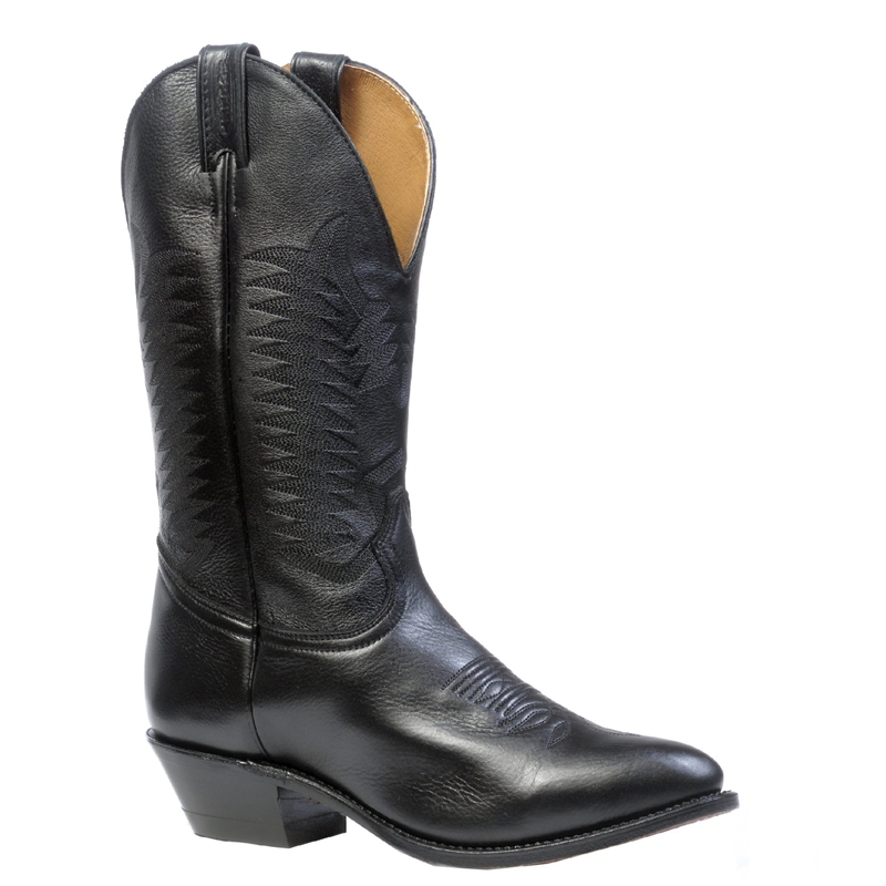 Boulet Mens Medium Black Deer Cowboy Toe