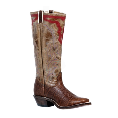 Boulet Men's Cognac Pent Shoulder Deerlite Western Horseman Boot