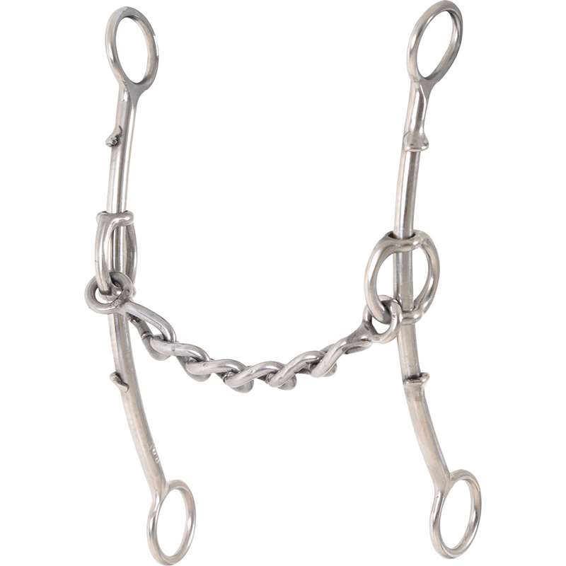 Classic Equine Carol Goostree Double Shank Gag Barrel Bit with Chain