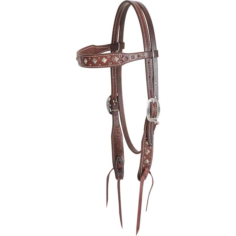 Martin Saddlery Browband Headstall with Pyramid Dots