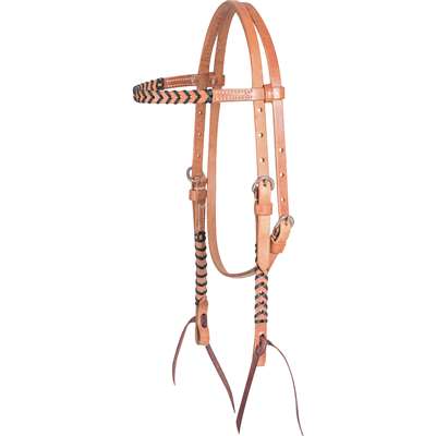 Martin Saddlery Browband Headstall with Colored Lace