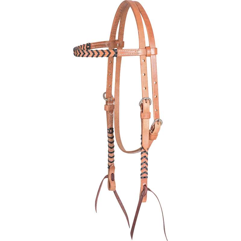 Martin Saddlery Browband Headstall with Colored Lace