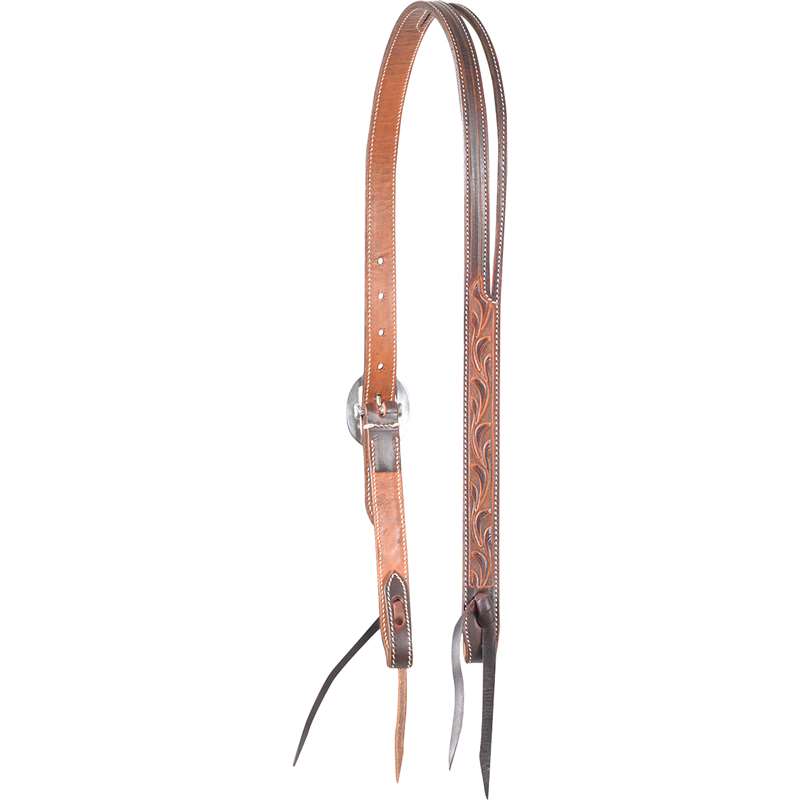 Martin Saddlery Weathered Antique Ranahan Western Headstall with Leaf Tooling