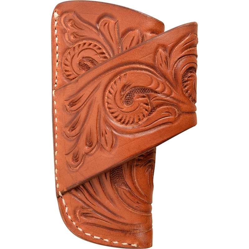 Martin Saddlery Horizontal Pouch Knife Sheath with Floral Tooling