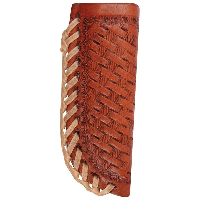Martin Saddlery Vertical Pouch Knife Sheath with Basket Tooling
