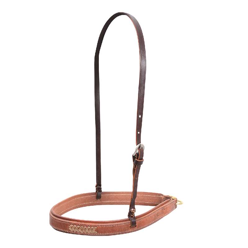 Martin Saddlery Rawhide Laced Harness Noseband with Harness Liner