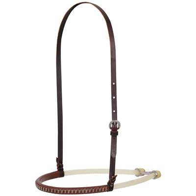 Martin Saddlery Double Rope Noseband with Laced Harness Cover