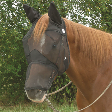 Quiet Ride Horse Fly Mask with Long Nose and Ears | Tack Warehouse