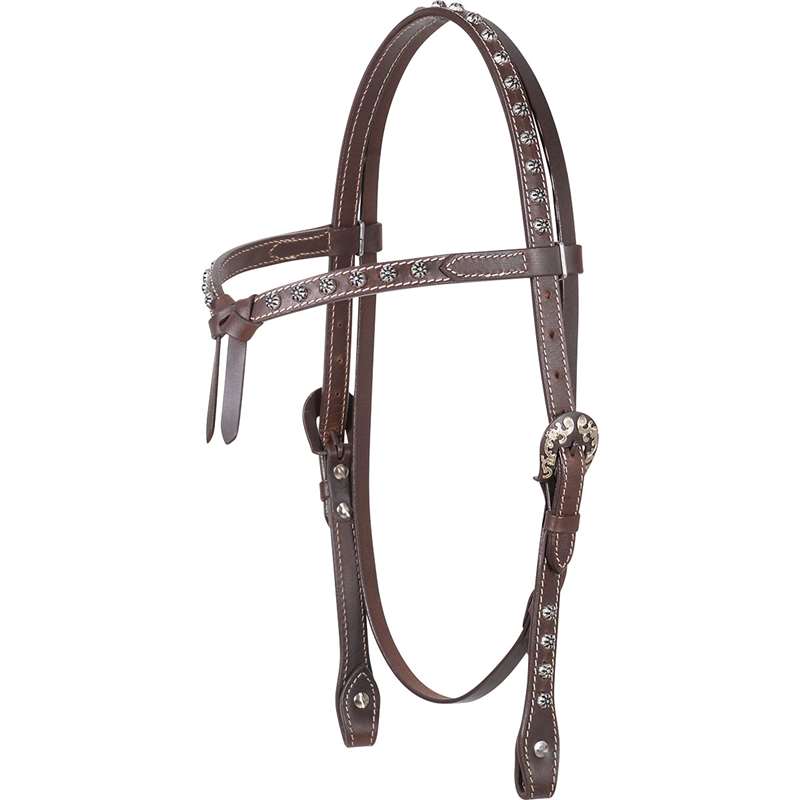 Cashel Browband Headstall with Antique Dots with Tied Front