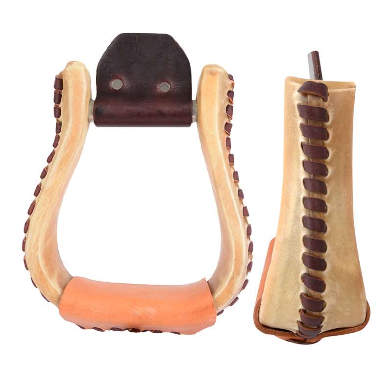 Martin Saddlery Rawhide Bell Stirrup 3-inch Deep