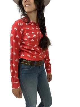 Shirt-RRR-Women's-Western-Red-White