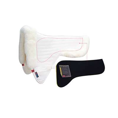 T3 Matrix Ergonomic All Purpos Half Pad with Sheepskin and Impact Protection - White