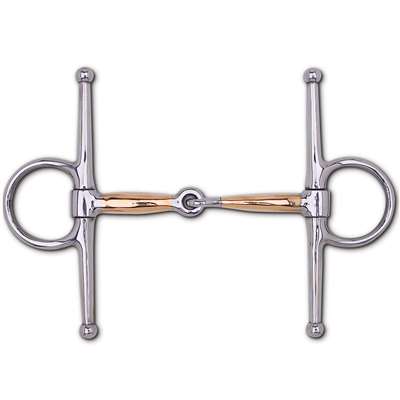 Copper Thin Mouth Snaffle Full Cheek - 6 1/2" Cheek, Size: 5"