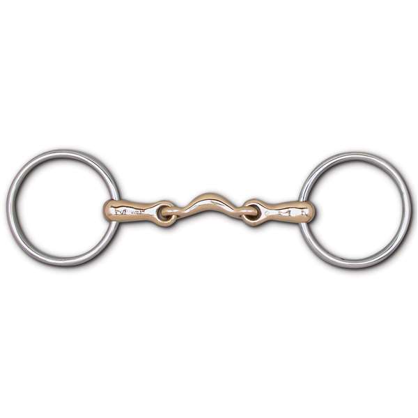 13mm Cyprium 1/4 Moon Snaffle - 3 1/8" Rings, Size: 5"