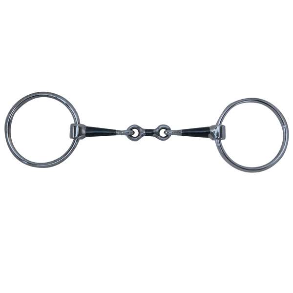 O Ring with Blue Steel Dogbone Snaffle, Size: 5"