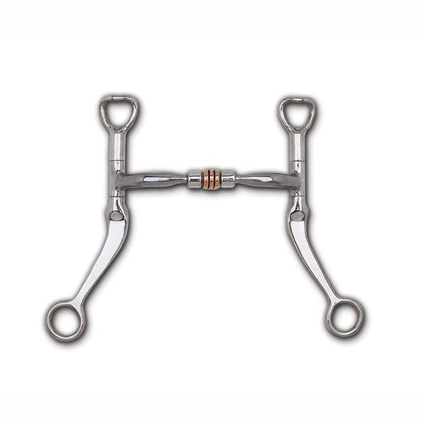 Myler Flat Shank with Comfort Snaffle Copper Roller MB 03, Size: 4 3/4", 5"