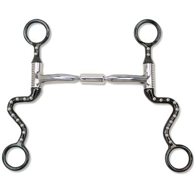 Myler Black Steel Seven Shank Comfort Snaffle Wide Barrel MB 02, Size: 5"