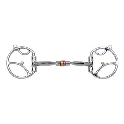 Myler Western Dee with Hooks Comfort Snaffle with Copper Roller MB 03, Size: 5"