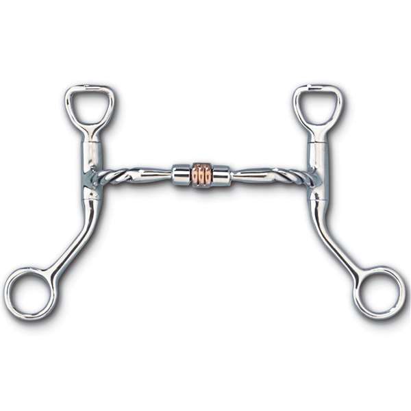 Myler HBT Shank Twisted Comfort Snaffle with Copper Roller MB 03T, Size: 5"