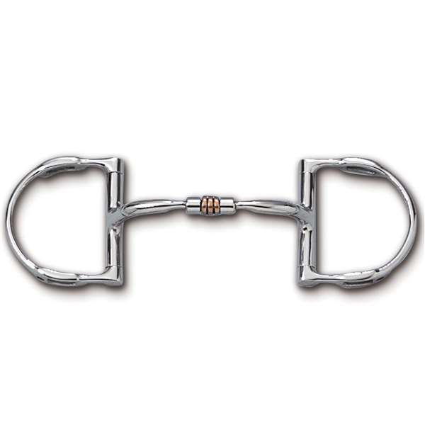 Myler Dee with Hooks Comfort Snaffle with Copper Roller MB 03, Size: 5"